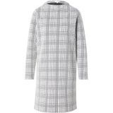 s.Oliver - Jurk - Ecru/Zwart - Sweatstof - Geruit