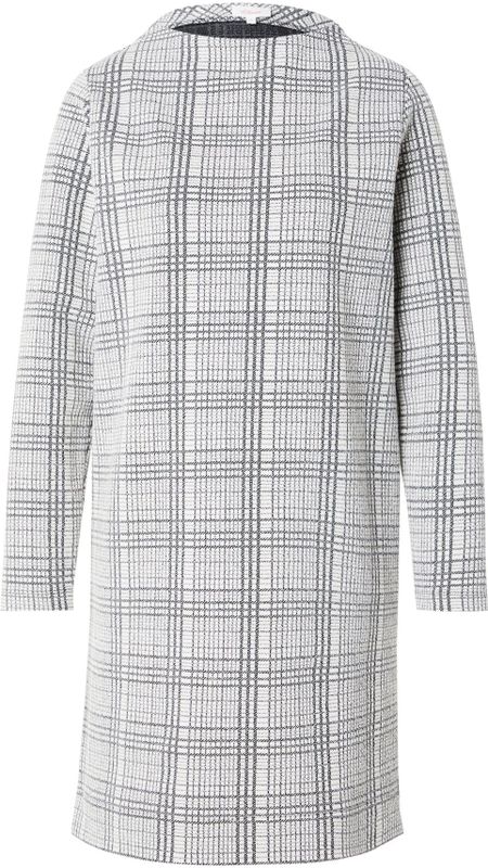 s.Oliver - Jurk - Ecru/Zwart - Sweatstof - Geruit