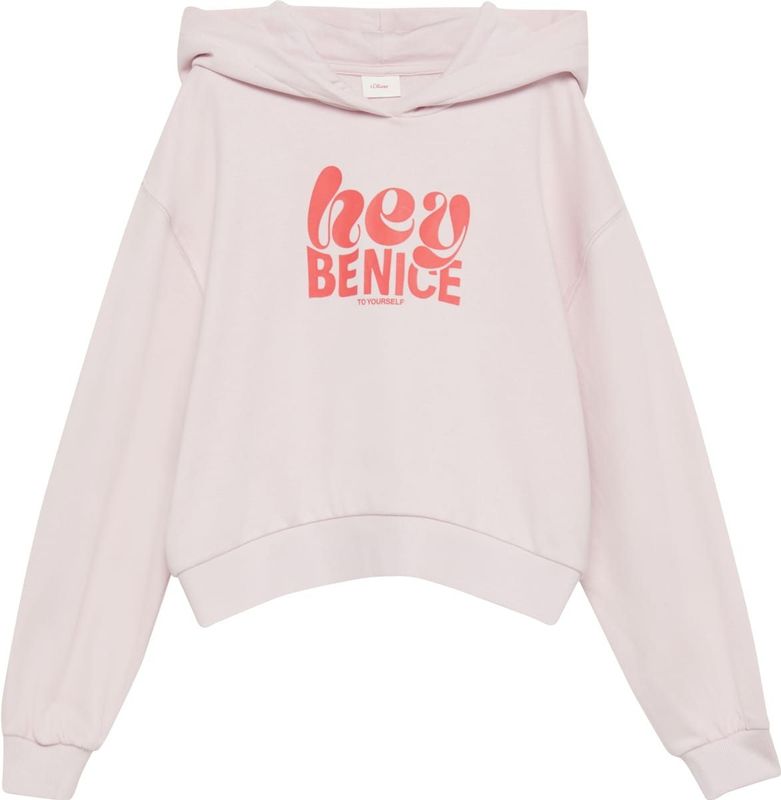 s.Oliver - Sweatshirt - Pink/Rood - Sweatstof - Capuchon