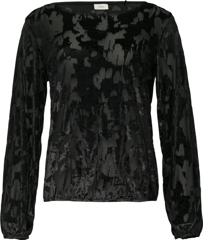 T-shirt - Semi-transparant - Fluwelen Longsleeve