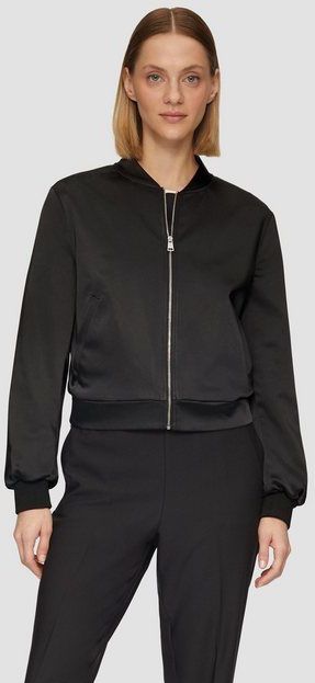 Binnenjas - Dames - Satijnen Blouson - Met Opstaande Kraag - Casual Stijl