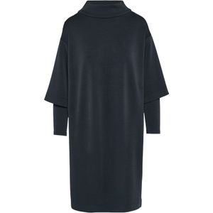 s.Oliver BLACK LABEL - Jurk - Marine - Modal - Opstaande Kraag, Lange Mouwen