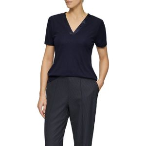 s.Oliver BLACK LABEL T-shirt - Navy - Materiaal: Zonder capuchon, Halve armlengte