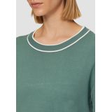 s.Oliver BLACK LABEL - Trui - Groen/Wit - Gebreide Truien