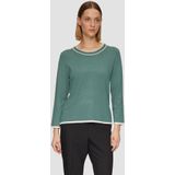 s.Oliver BLACK LABEL - Trui - Groen/Wit - Gebreide Truien