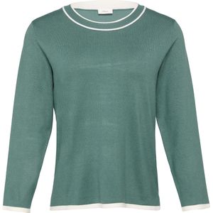 s.Oliver BLACK LABEL - Trui - Groen/Wit - Gebreide Truien