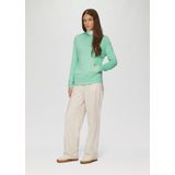 s.Oliver - Shirt - pastelgroen - Jersey - Capuchon, Effen, Lange Mouw, Losse Pasvorm