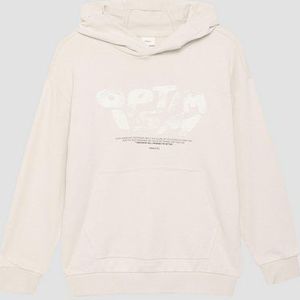 Sweatshirt - Capuchon - Motiefprint - Sweatstof - Wijde Pasvorm