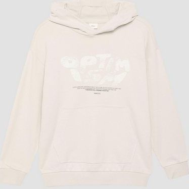 Sweatshirt - Capuchon - Motiefprint - Sweatstof - Wijde Pasvorm