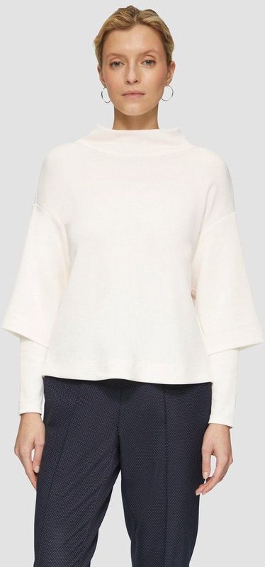 Sweater - Ecru - Col - Ronde Hals - Lange Mouwen - Zonder Capuchon