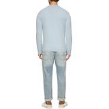 s.Oliver - Trui - Duifblauw - Knitwear - Geribbelde Kraag, Lange Mouw