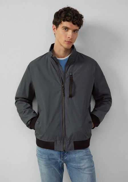 s.Oliver RED LABEL - Outdoor-jack - Effen - Katoenmix - Regular fit - Contrastdetails