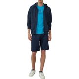 s.Oliver - T-shirt - Turquoise - Katoen/Polyester/Elastaan - Gevlekte Look