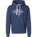 s.Oliver - Sweatshirt - Donkerblauw - Capuchon met Trekkoord, Geribd Ceintuurtje, Logoprint