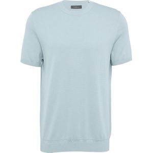 s.Oliver BLACK LABEL - T-shirt - Lichtblauw - Gebreid - Katoen en Modal