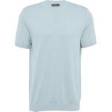 s.Oliver BLACK LABEL - T-shirt - Lichtblauw - Gebreid - Katoen en Modal