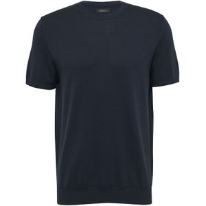 s.Oliver BLACK LABEL - T-shirt - Donkerblauw - Katoen en Modal
