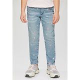 Treggings - Borduurwerk - Katoenmix - Elastische Tailleband - Waseffect