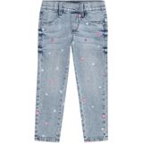 Treggings - Borduurwerk - Katoenmix - Elastische Tailleband - Waseffect