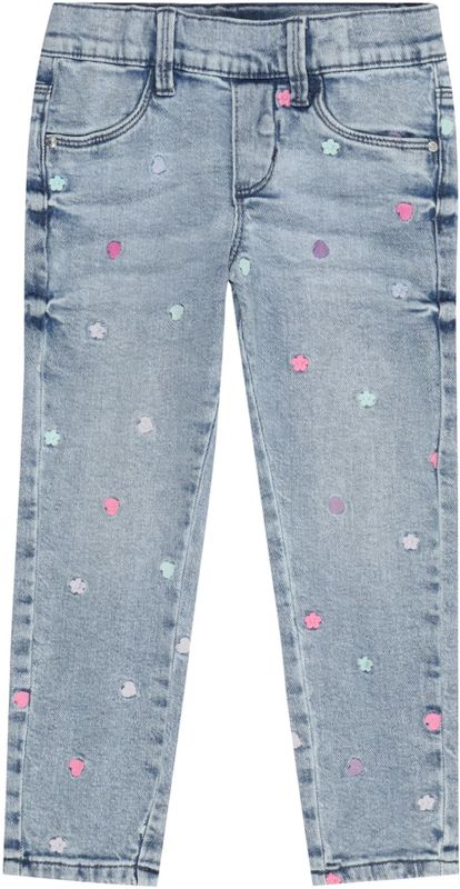 Treggings - Borduurwerk - Katoenmix - Elastische Tailleband - Waseffect