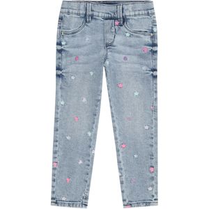 Treggings - Borduurwerk - Katoenmix - Elastische Tailleband - Waseffect