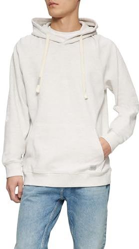 s.Oliver - Hoodie - Wolwit - Katoen - Met Logo-patch en Structuur