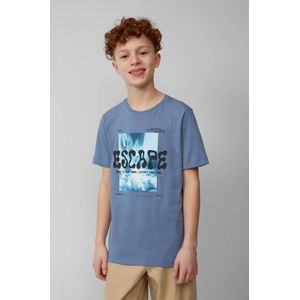 s.Oliver - T-shirt - Blauw - 100% Katoen