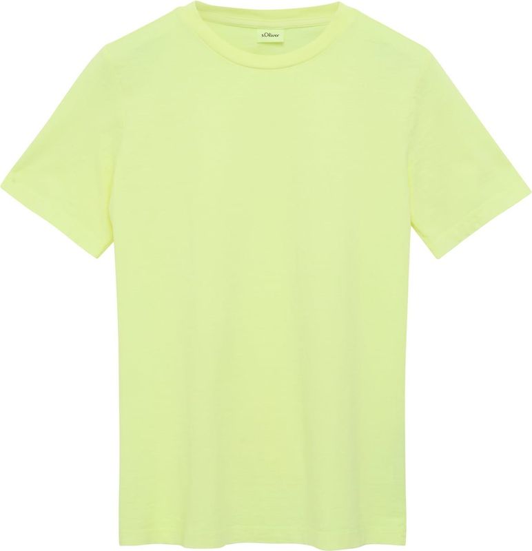 s.Oliver - T-shirt - Geel - Katoen