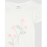 s.Oliver - Casual - T-shirt - Effen - Katoen - Borduursel