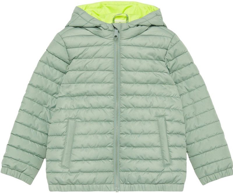 Gewatteerd regular fit jack met capuchon