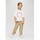 s.Oliver - Wide Leg - Casual Broek - Beige - 100% Polyester