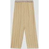 s.Oliver - Wide Leg - Casual Broek - Beige - 100% Polyester