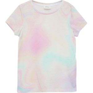 s.Oliver - T-shirt - Ecru/Roze/Blauw - Katoen