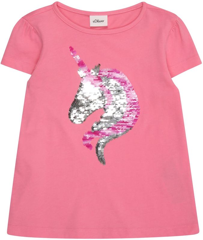 s.Oliver - Casual - T-shirt - Effen - Katoen - Tweezijdige Pailletten