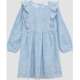 s.Oliver - A-lijn Jurk - Blauw Wit - Katoen