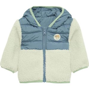 s.Oliver - Jongensjas - Ecru-Blauw - Teddymateriaal - Capuchon