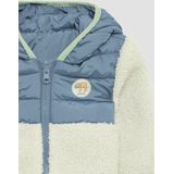 s.Oliver - Jongensjas - Ecru-Blauw - Teddymateriaal - Capuchon