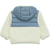 s.Oliver - Jongensjas - Ecru-Blauw - Teddymateriaal - Capuchon