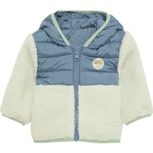 s.Oliver - Jongensjas - Ecru-Blauw - Teddymateriaal - Capuchon