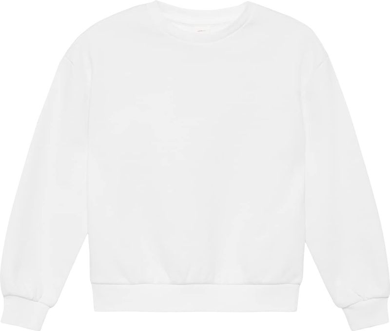 Sweater - Geribde Kraag - Sweatstof - Ronde Hals - Oversized