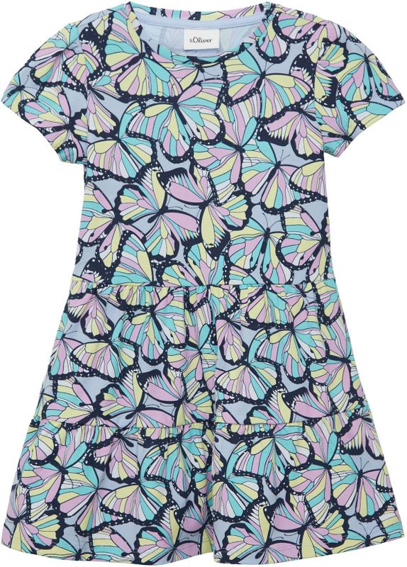 A-lijn Jurk - All-over Print - Katoenen Jersey - Comfortabel