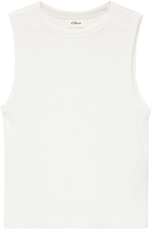 T-shirt - Slim Fit - Korte Top - Ribstructuur