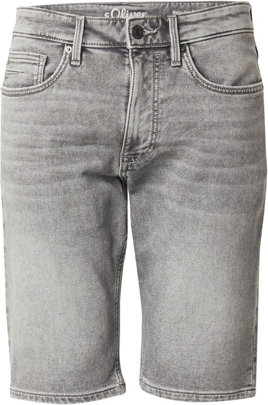 s.Oliver - Regular Denim Short - Grijs - 5-Pocket Ontwerp