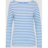 s.Oliver Damesshirt met lange mouwen en boothals, casual en zacht voor dagelijks gebruik en vrije tijd, koningsblauw, 34