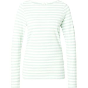 s.Oliver Langarmshirt Geringeltes Langarmshirt aus Flammgarn mit U-Boot-Ausschnitt