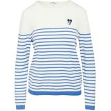 s.Oliver Gebreide damestrui voor casual looks met hartborduurwerk, koningsblauw, 38