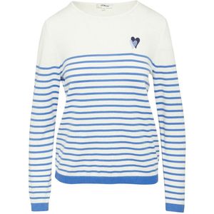 s.Oliver - Gebreide Trui - Donkerblauw - Met Hartborduurwerk