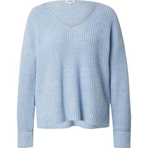 s.Oliver - Gebreide Trui - Lichtblauw - Katoenmix