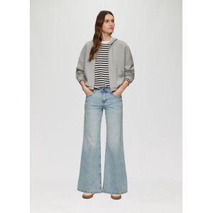 s.Oliver Scuba-sweatjack van modalmix in relaxed fit, gemengd grijs, 34