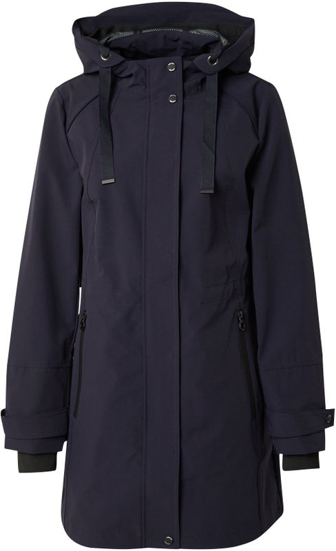 s.Oliver - Waterafstotende Jas - Donkerblauw - Regular Fit - Vaste Capuchon